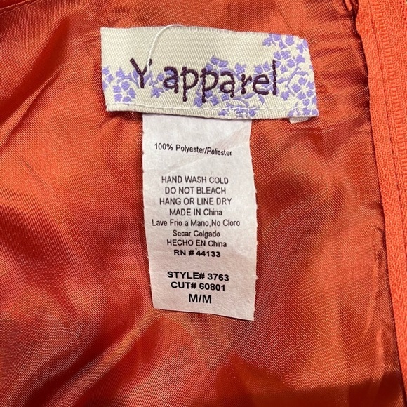 Y Apparel Kimono Style Floral Knee Length Dress Deep Pink Coral Flare Sleeve M - Picture 12 of 12